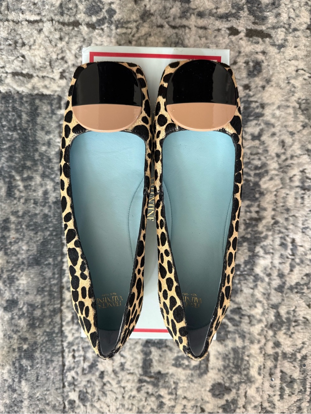 Frances Valentine Leopard Calf Hair Ballet Flats